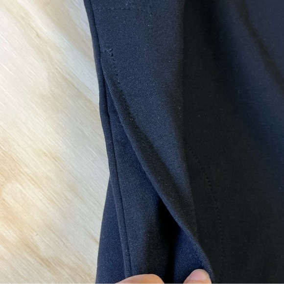 Belle by Kim Gravel Women’s V-Neck Black Faux Leather Mix Dress Size M - Picture 9 of 11